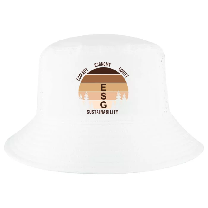 Environment Social Governance Retro ESG Cool Comfort Performance Bucket Hat