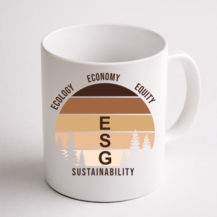 Environment Social Governance Retro ESG Front & Back Coffee Mug