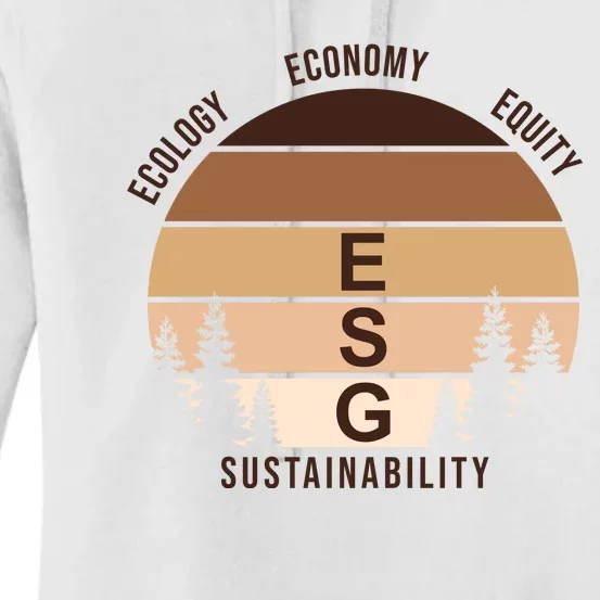 Environment Social Governance Retro ESG Women's Pullover Hoodie