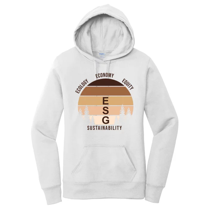 Environment Social Governance Retro ESG Women's Pullover Hoodie