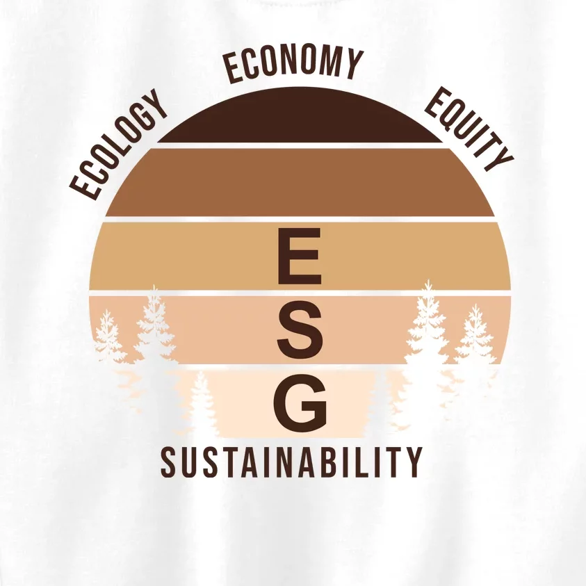 Environment Social Governance Retro ESG Kids Sweatshirt