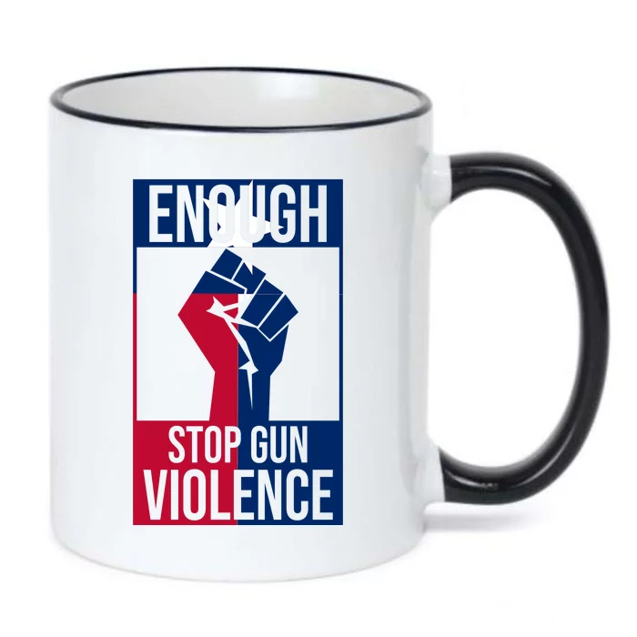 Enough Stop Gun Violence Texas Fist Black Color Changing Mug