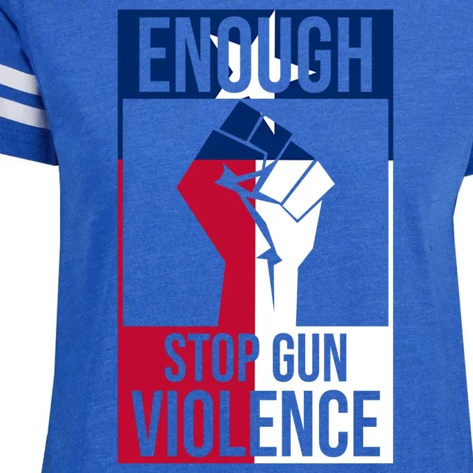 Enough Stop Gun Violence Texas Fist Enza Ladies Jersey Football T-Shirt