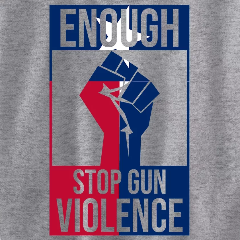 Enough Stop Gun Violence Texas Fist Kids Sweatshirt