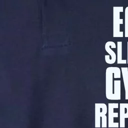 Eat Sleep Gym Repeat Funny Back Gym Funny Softstyle Adult Sport Polo