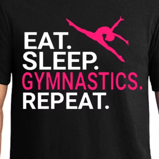 Eat Sleep Gymnastics Repeat Funny Gift Christmas Gift Sports Pajama Set