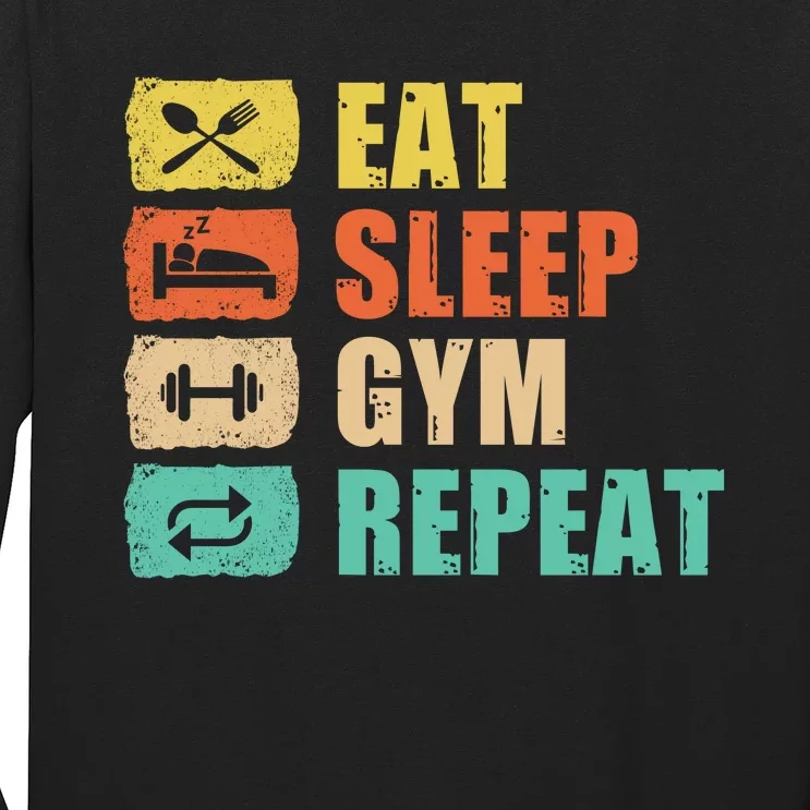 Eat Sleep Gym Repeat Long Sleeve Shirt