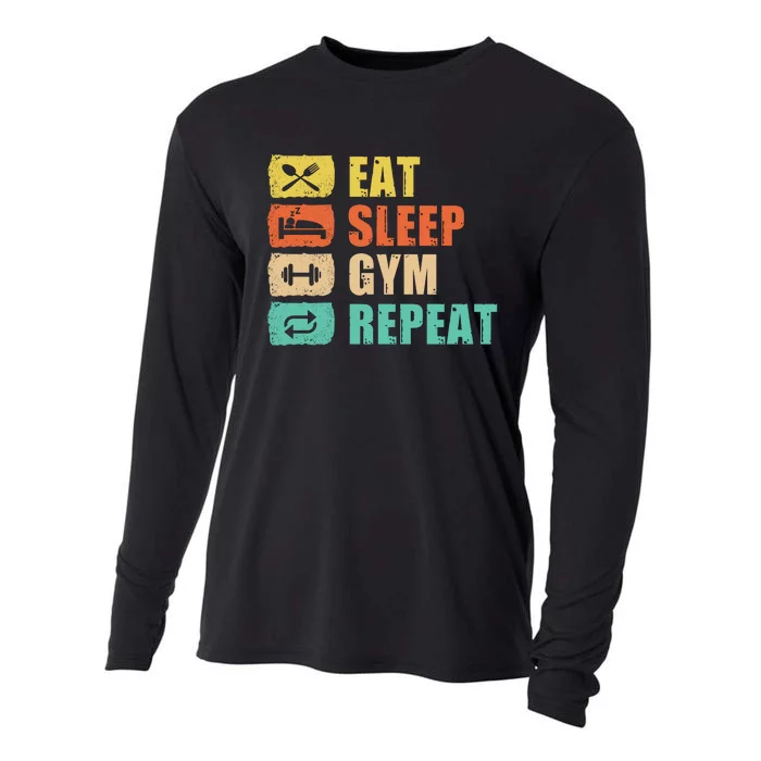 Eat Sleep Gym Repeat Cooling Performance Long Sleeve Crew