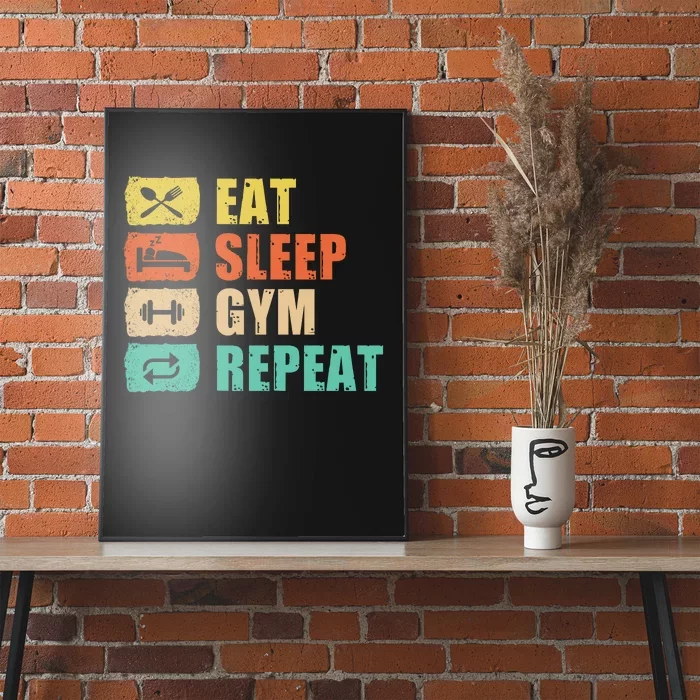 Eat Sleep Gym Repeat Poster