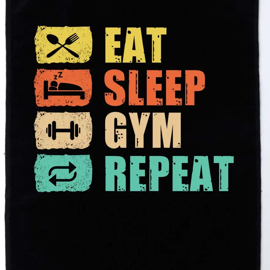 Eat Sleep Gym Repeat Platinum Collection Golf Towel