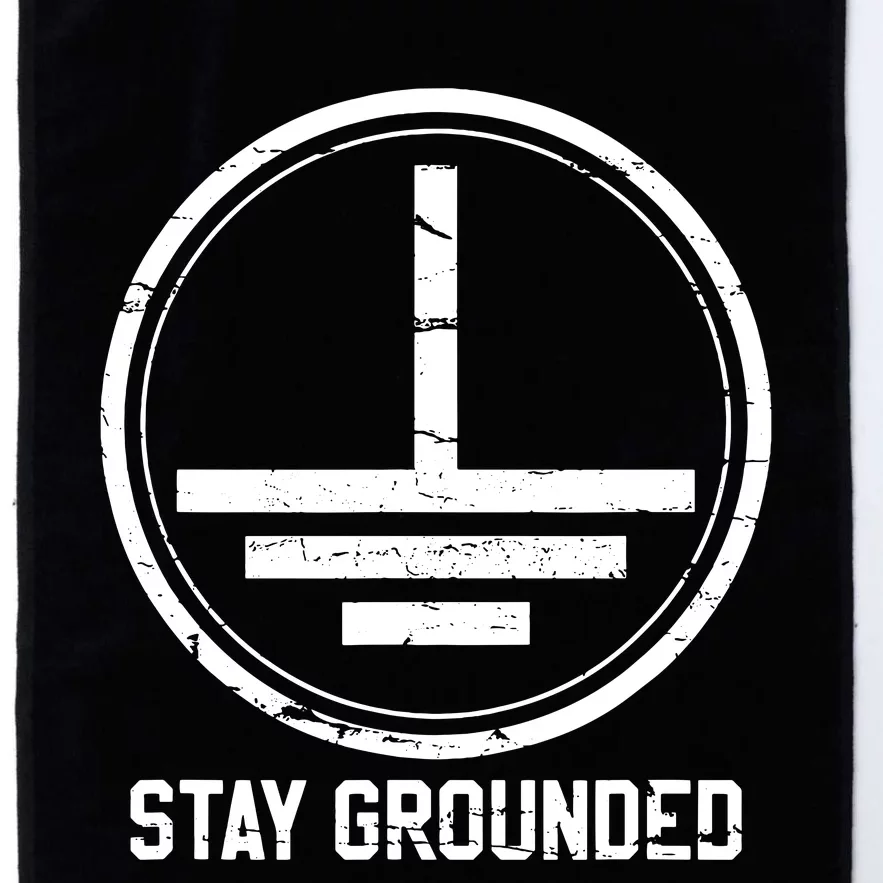 Electrician Stay Grounded Funny Nerd Engineer Gift Platinum Collection Golf Towel