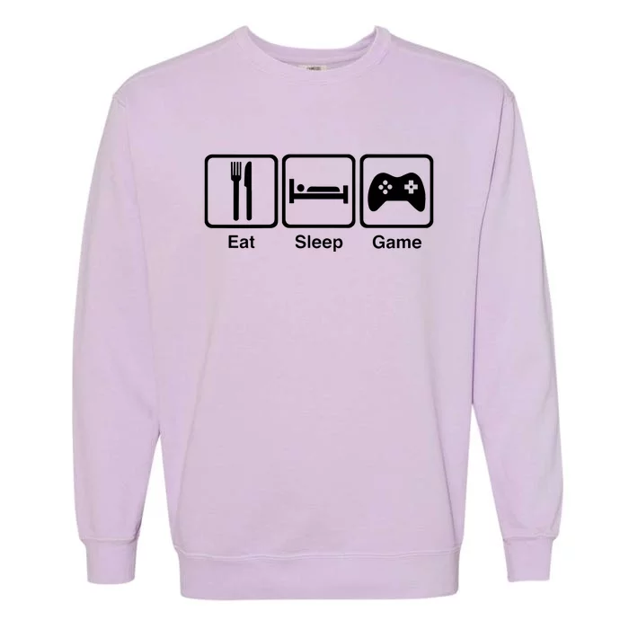 Eat Sleep Game Garment-Dyed Sweatshirt