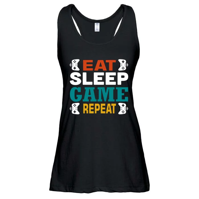 Eat Sleep Game Repeat Ladies Essential Flowy Tank