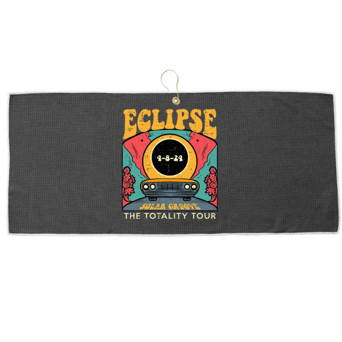 Eclipse Solar Groove Totality Retro 4.8.24 Large Microfiber Waffle Golf Towel