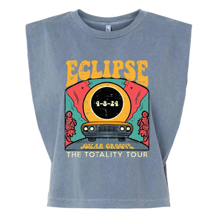 Eclipse Solar Groove Totality Retro 4.8.24 Garment-Dyed Women's Muscle Tee