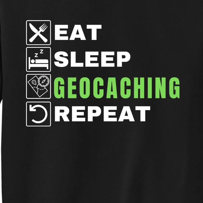 Eat Sleep Geocaching Repeat, Outdoorsman, Funny Geocaching Sweatshirt