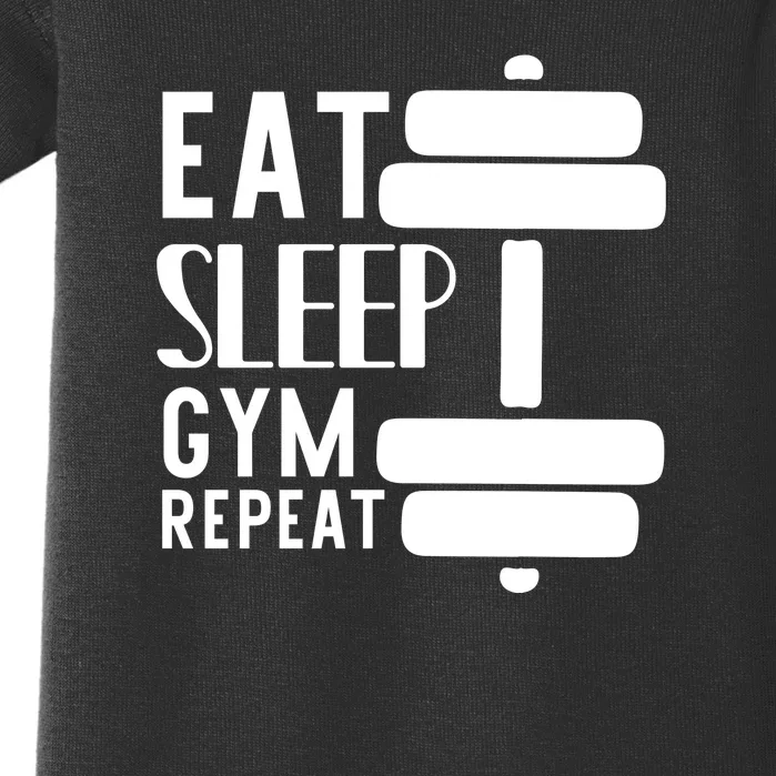 Eat Sleep Gym Repeat Baby Bodysuit