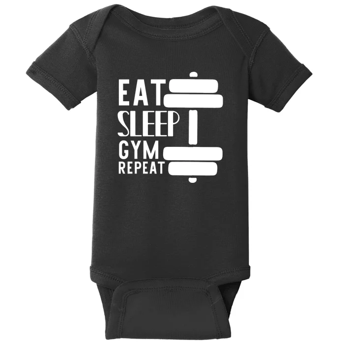 Eat Sleep Gym Repeat Baby Bodysuit