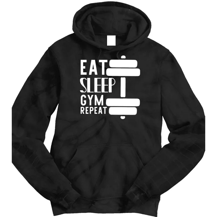 Eat Sleep Gym Repeat Tie Dye Hoodie