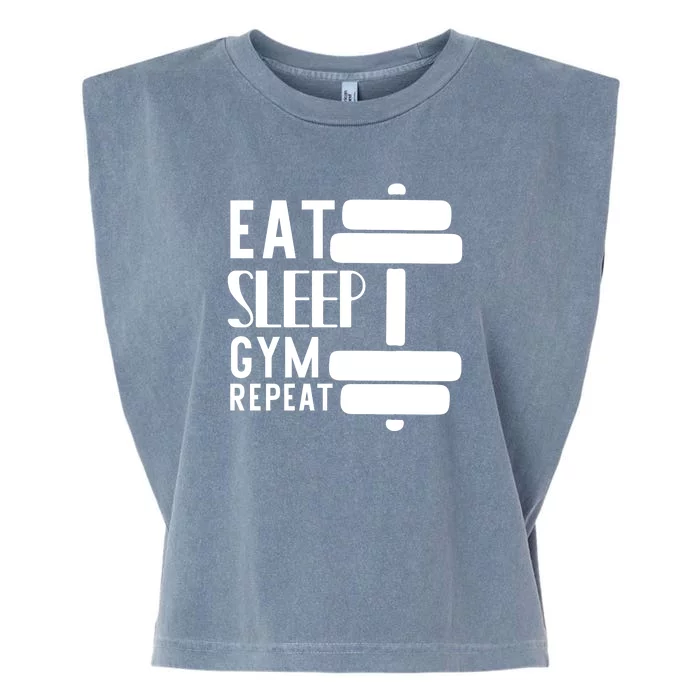 Eat Sleep Gym Repeat Garment-Dyed Women's Muscle Tee