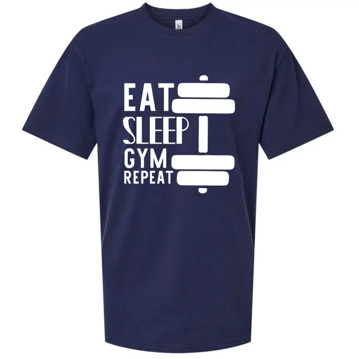 Eat Sleep Gym Repeat Sueded Cloud Jersey T-Shirt