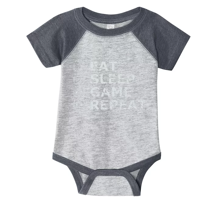 Eat Sleep Game Repeat Infant Baby Jersey Bodysuit