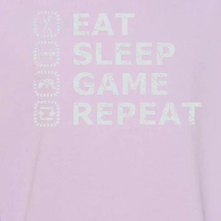 Eat Sleep Game Repeat Garment-Dyed Sweatshirt