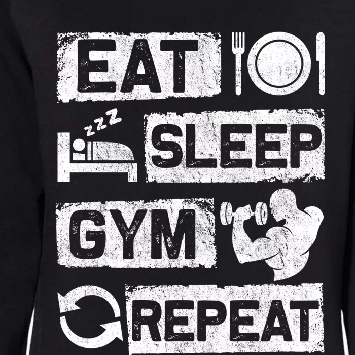 Eat Sleep Gym Repeat Funny Sports Bodybuilding Clothing: Gift Womens California Wash Sweatshirt