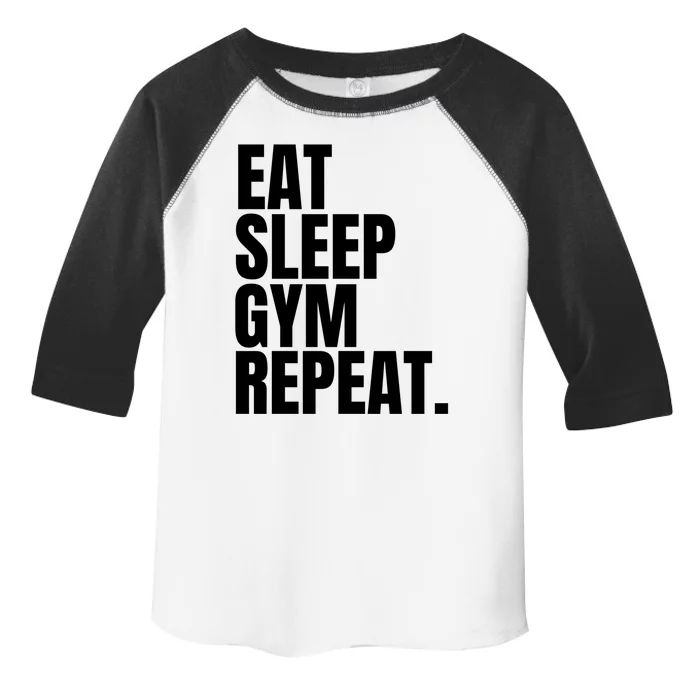 Eat Sleep Gym Repeat Gym Goer Sports Player Tee Cute Gift Toddler Fine Jersey T-Shirt