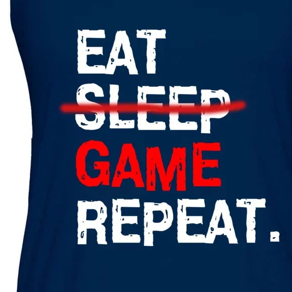 Eat Sleep Game Repeat Board Video Gamer Ladies Essential Flowy Tank