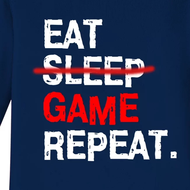 Eat Sleep Game Repeat Board Video Gamer Baby Long Sleeve Bodysuit