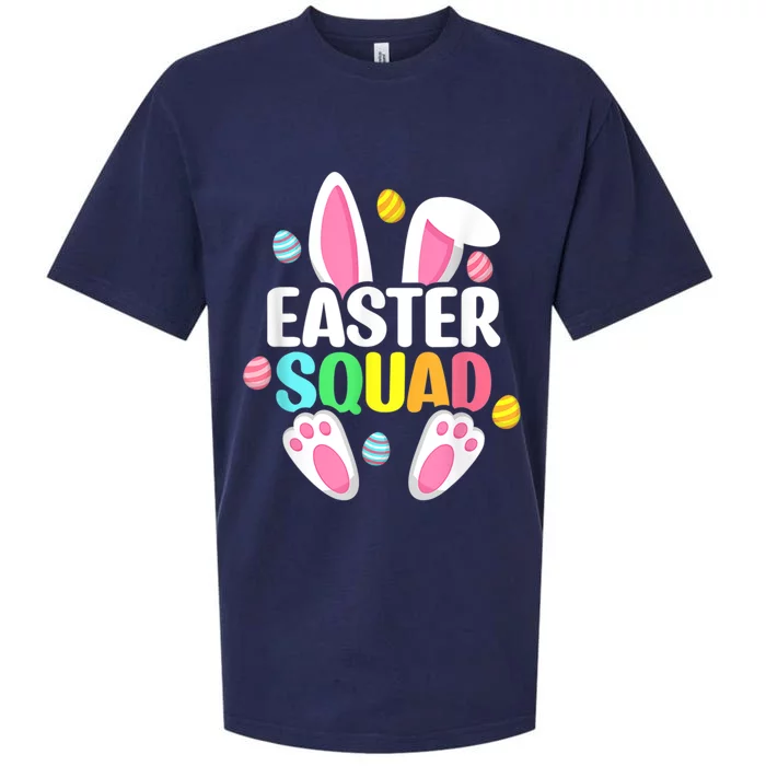 Easter Squad Gift Family Matching Egg Hunt Hunting Gift Sueded Cloud Jersey T-Shirt