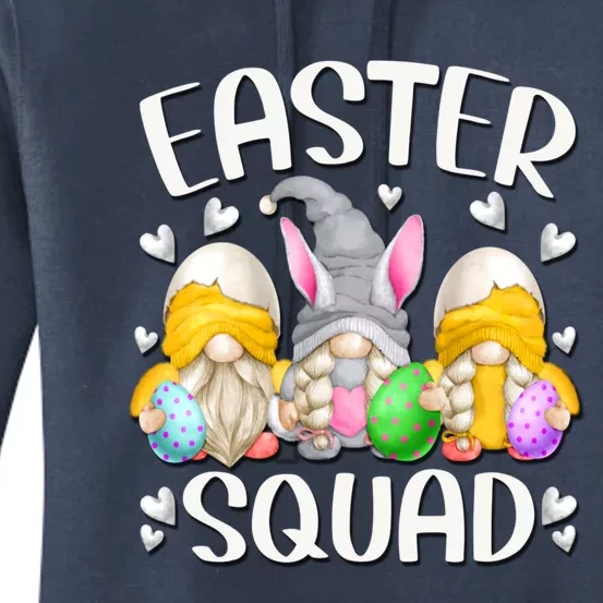 Easter Squad Gnomies For Bunny Mom With Funny Easter Gnomes Gift Women's Pullover Hoodie