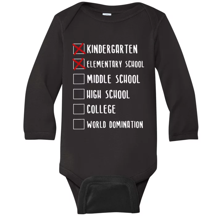 Elementary School Graduation Middle School Baby Long Sleeve Bodysuit