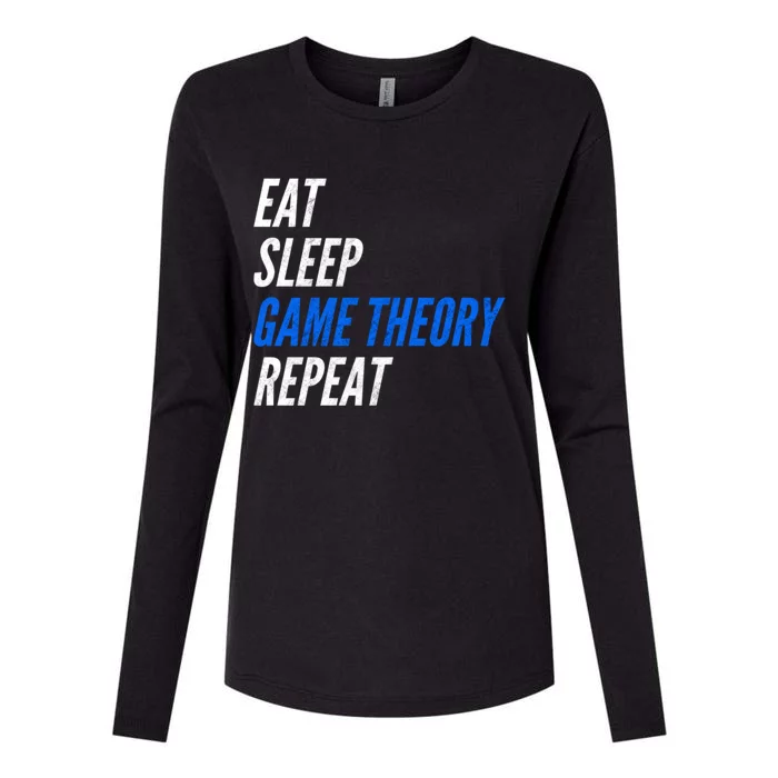 Eat Sleep Game Theory Repeat Gift Womens Cotton Relaxed Long Sleeve T-Shirt