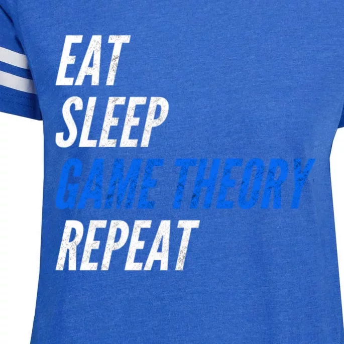 Eat Sleep Game Theory Repeat Gift Enza Ladies Jersey Football T-Shirt