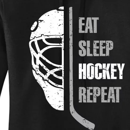 Eat Sleep Hockey Repeat Christmas Hockey Women's Pullover Hoodie