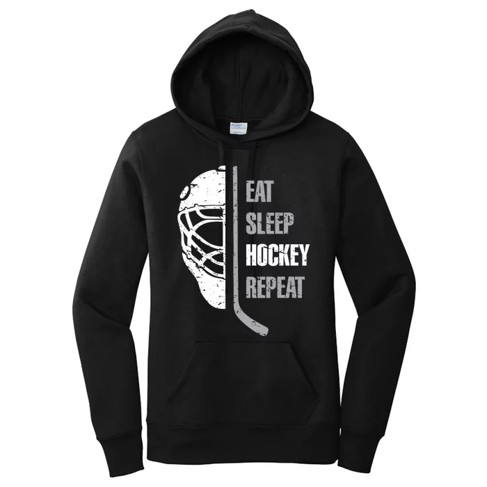 Eat Sleep Hockey Repeat Christmas Hockey Women's Pullover Hoodie