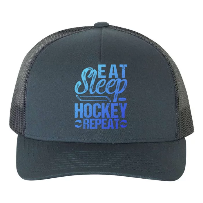 Eat Sleep Hockey Repeat Sport Themed Christmas Gift Yupoong Adult 5-Panel Trucker Hat