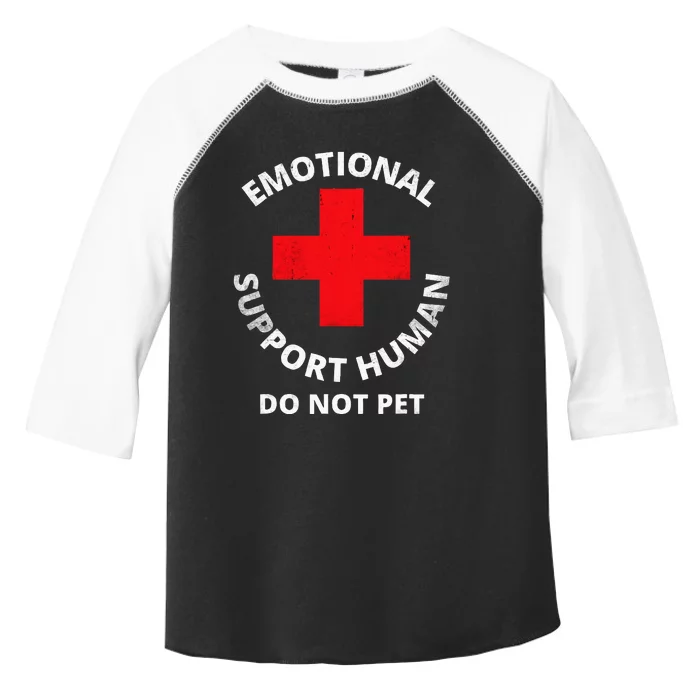 Emotional Support Human Do Not Pet Service Dog Love Humor Toddler Fine Jersey T-Shirt