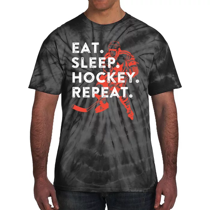 Eat Sleep Hockey Repeat Gift TShirt Tie-Dye T-Shirt