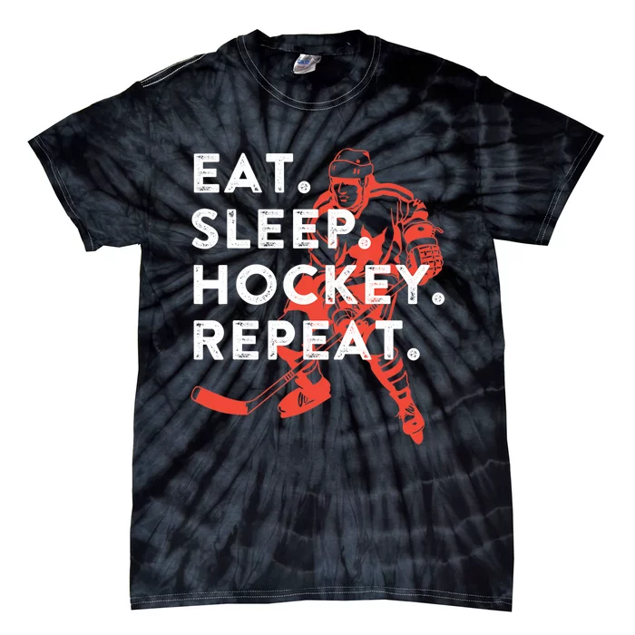 Eat Sleep Hockey Repeat Gift TShirt Tie-Dye T-Shirt