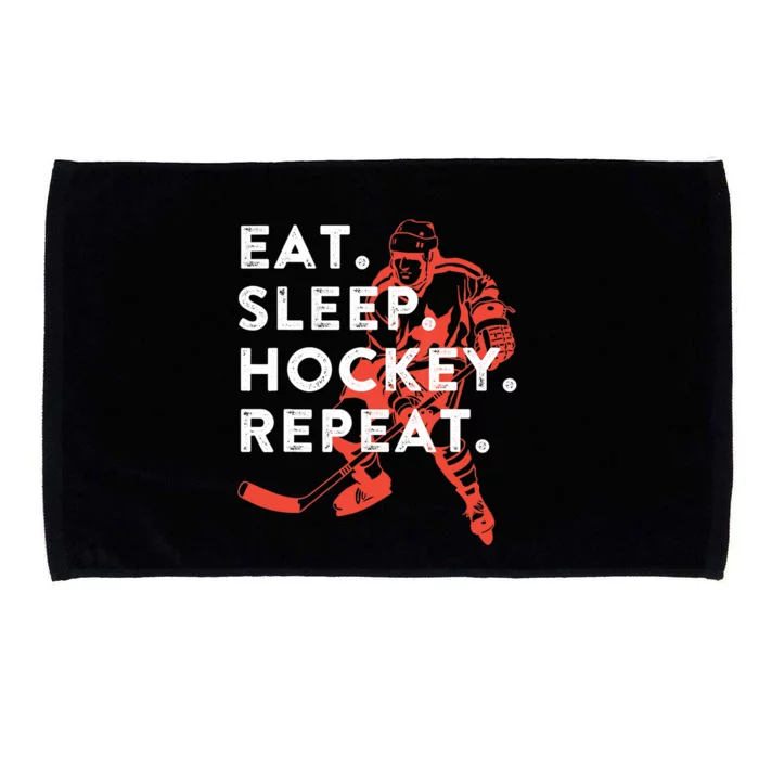 Eat Sleep Hockey Repeat Gift TShirt Microfiber Hand Towel