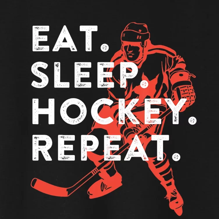 Eat Sleep Hockey Repeat Gift TShirt Women's Crop Top Tee