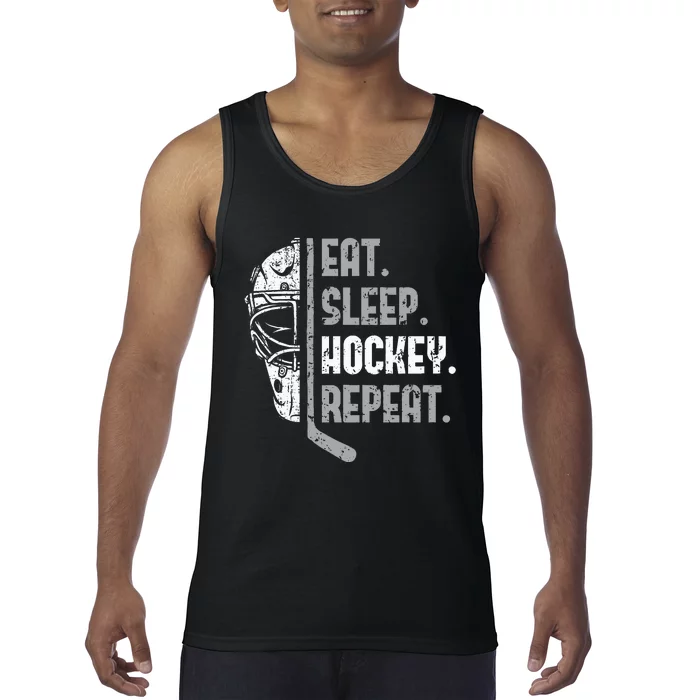 Eat Sleep Hockey Repeat Ice Hockey Tank Top