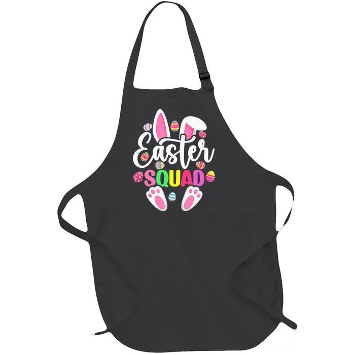 Easter Squad Happy Easter Cute Bunny Rabbit Crew Hunting Egg Full-Length Apron With Pocket