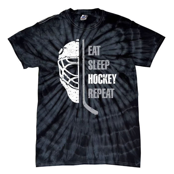 Eat Sleep Hockey Repeat Christmas Gifts Boy Men Hockey Xmas Gift Tie-Dye T-Shirt