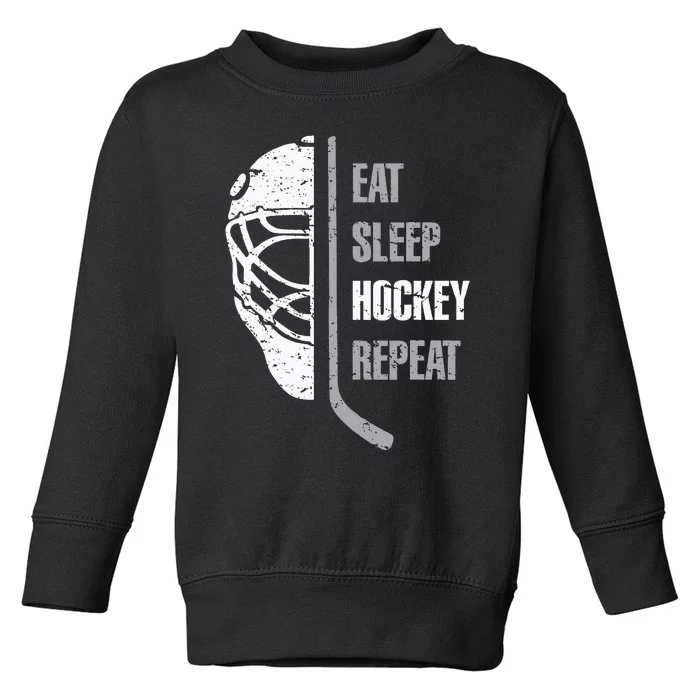 Eat Sleep Hockey Repeat Christmas For Teen Adult Hockey Toddler Sweatshirt