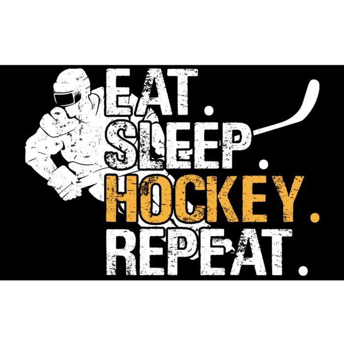 Eat Sleep Hockey Repeat Funny Bumper Sticker