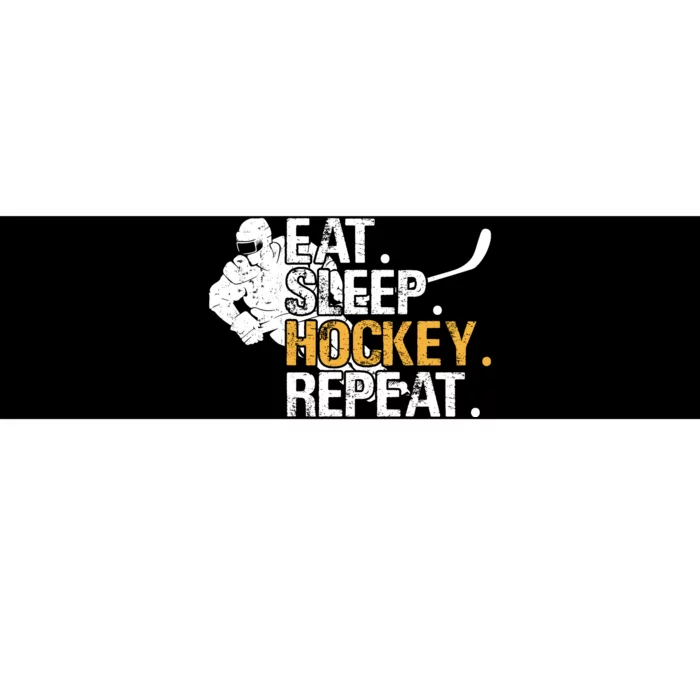 Eat Sleep Hockey Repeat Funny Bumper Sticker